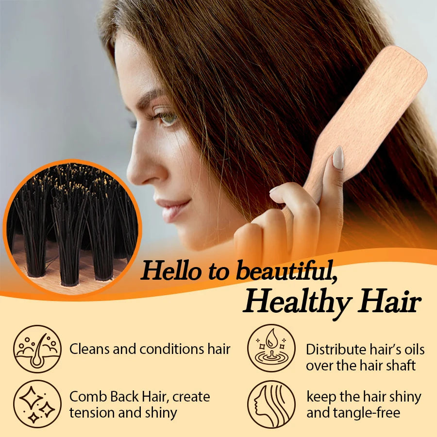 Wax Stick Slick Back Hair Edge Control Non Greasy Hair Finishing Stick Pomade for Flyaways with Smoothing Bristle Brush