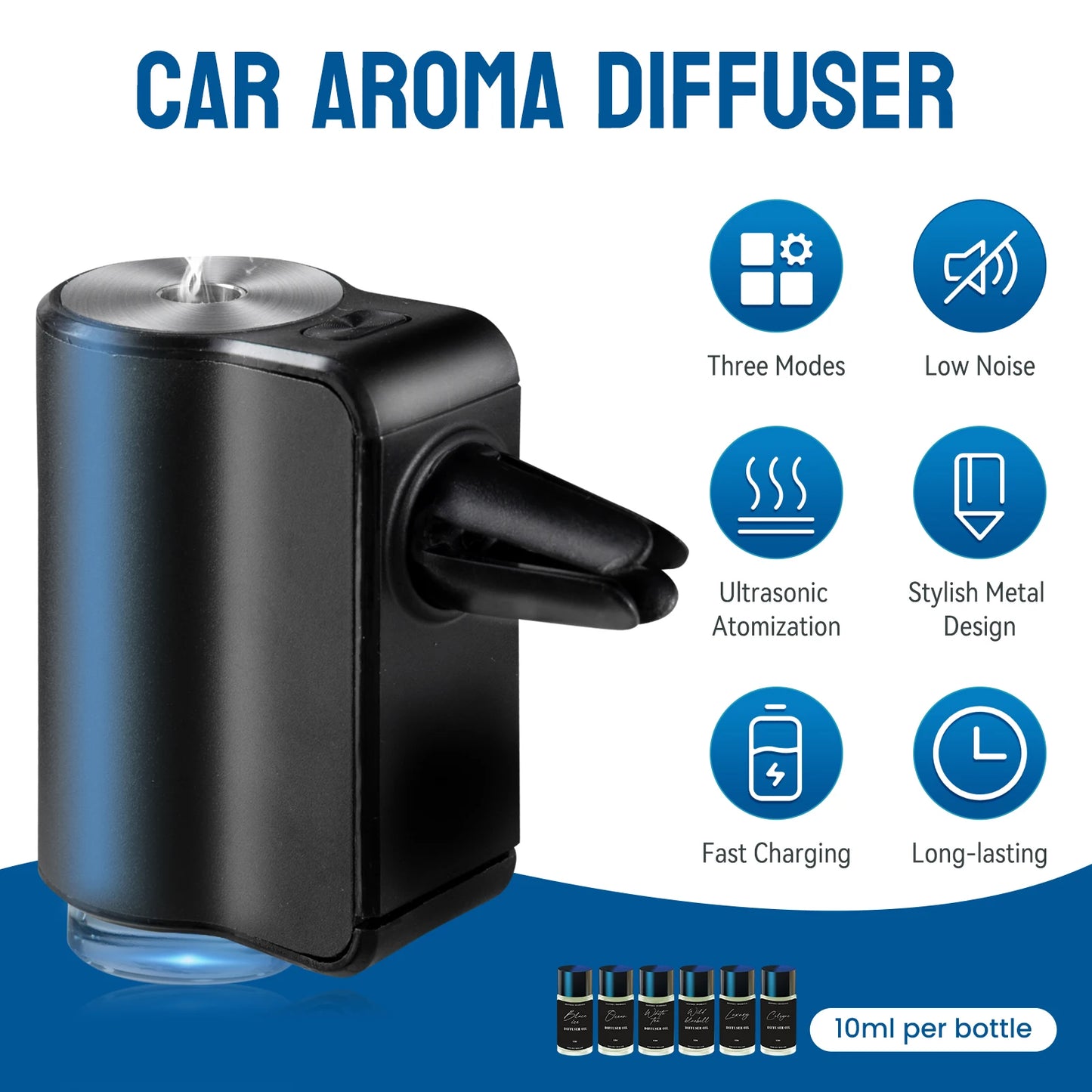 Smart Car Aromatherapy Diffuser Six Adjustable Humidifier