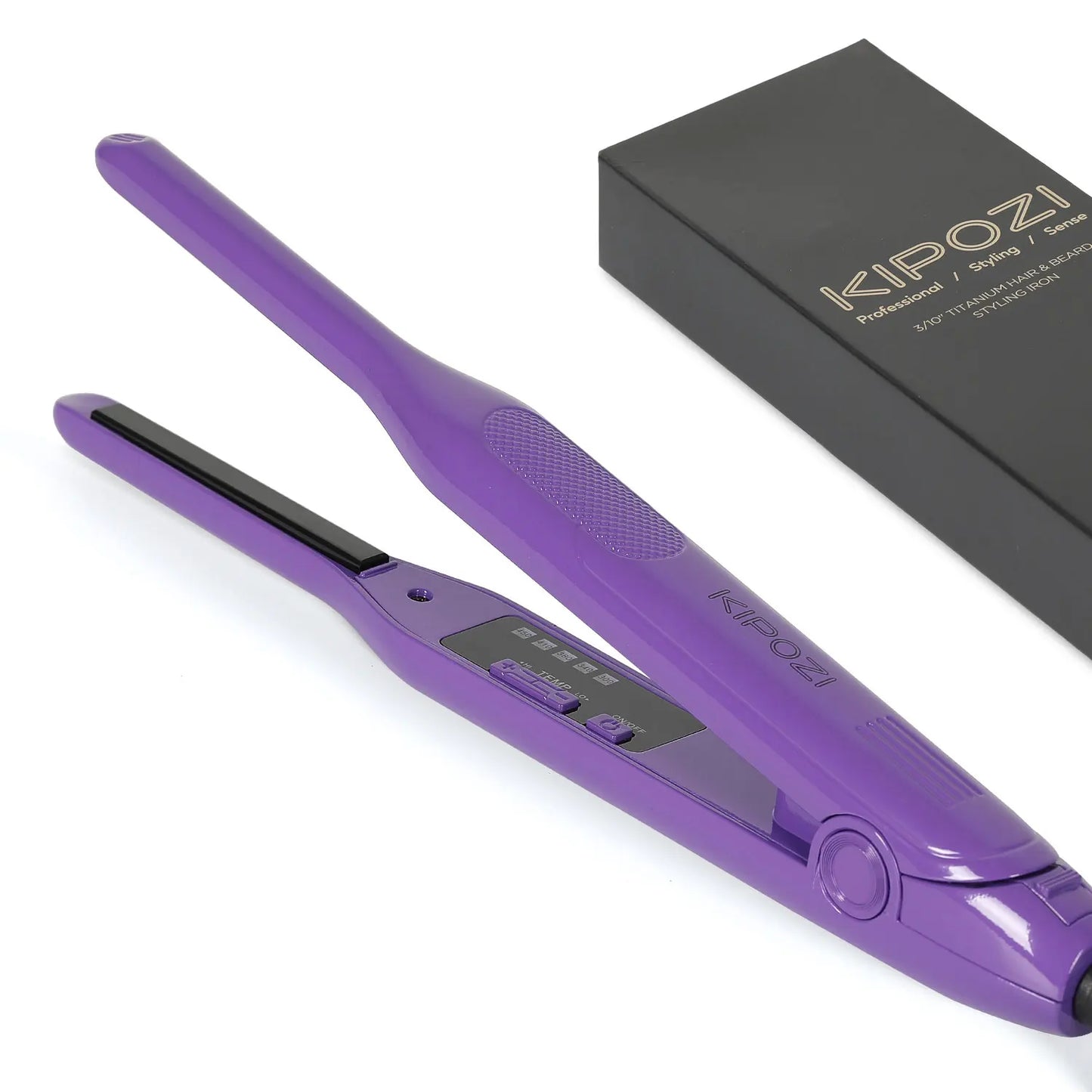 KIPOZI Titanium Small Hair Straightener Dual Voltage Flat Iron for Short Hair and Beard Styling