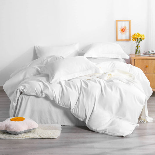 Ntbay 3 Piece Microfiber Duvet Cover Set with Corner Ties