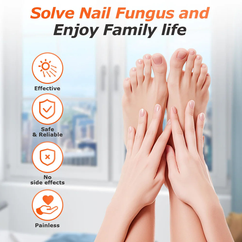 45W Nail Fungus Treatment LED Laser Device for Multiple Toenails USB Charge Infrared Light and Blue Light Nail Care