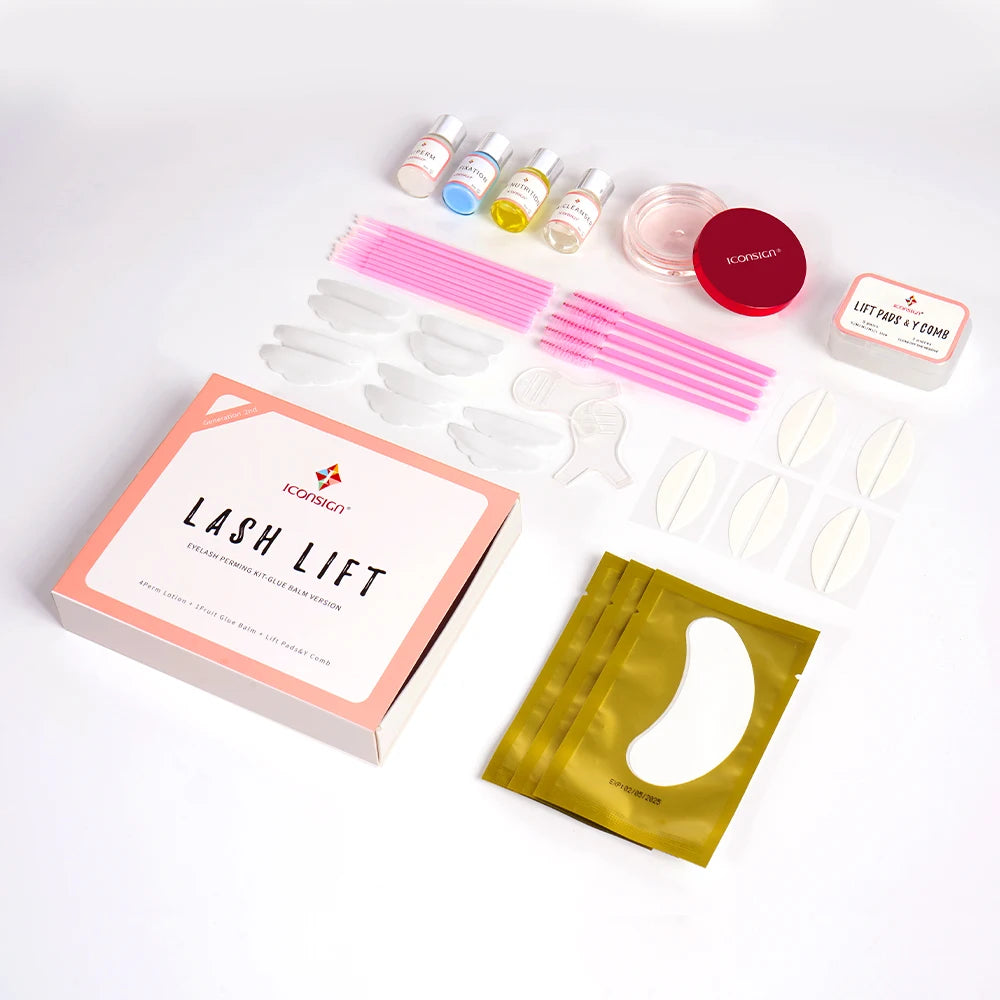 Iconsign Glue Balm Lash Lift Kit Eyelash Perming Enhancer Curling Eye Lash Lifting Makeup Tools for 30 to 45 Days