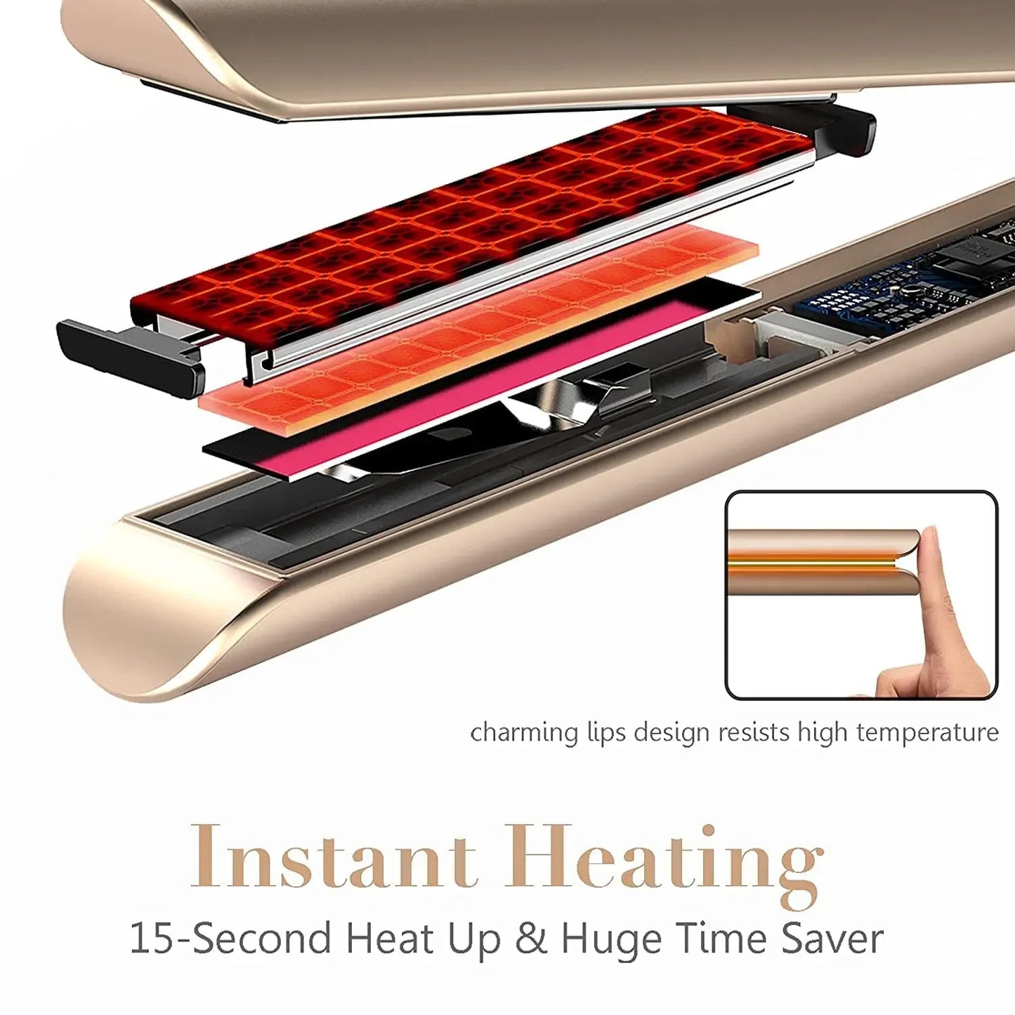 Professional Salon Quality 2 in 1 Hair Straightener and Curler Flat Iron with Fast Results