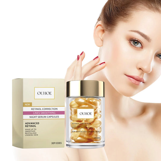 Ouhoe Retinol Serum Facial Reduce Facial Wrinkles Fine Lines Smoothing Hydrating Moisturizer Anti Aging Essence