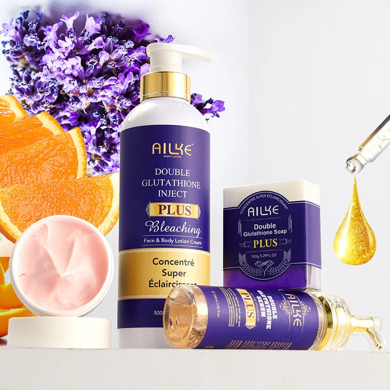 AILKE Glutathione Bleach Range Facial Soap for Whitening Moisturizing Hydration Even Skin Tone