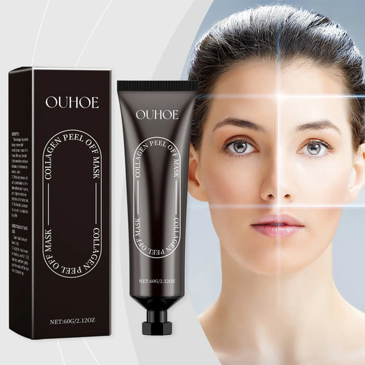 OUHOE Collagen Peel Off Mask 60g Collagen Peel and Tear Mask Gently Cleanses Pores Facial Oil Control Hydrating Mask