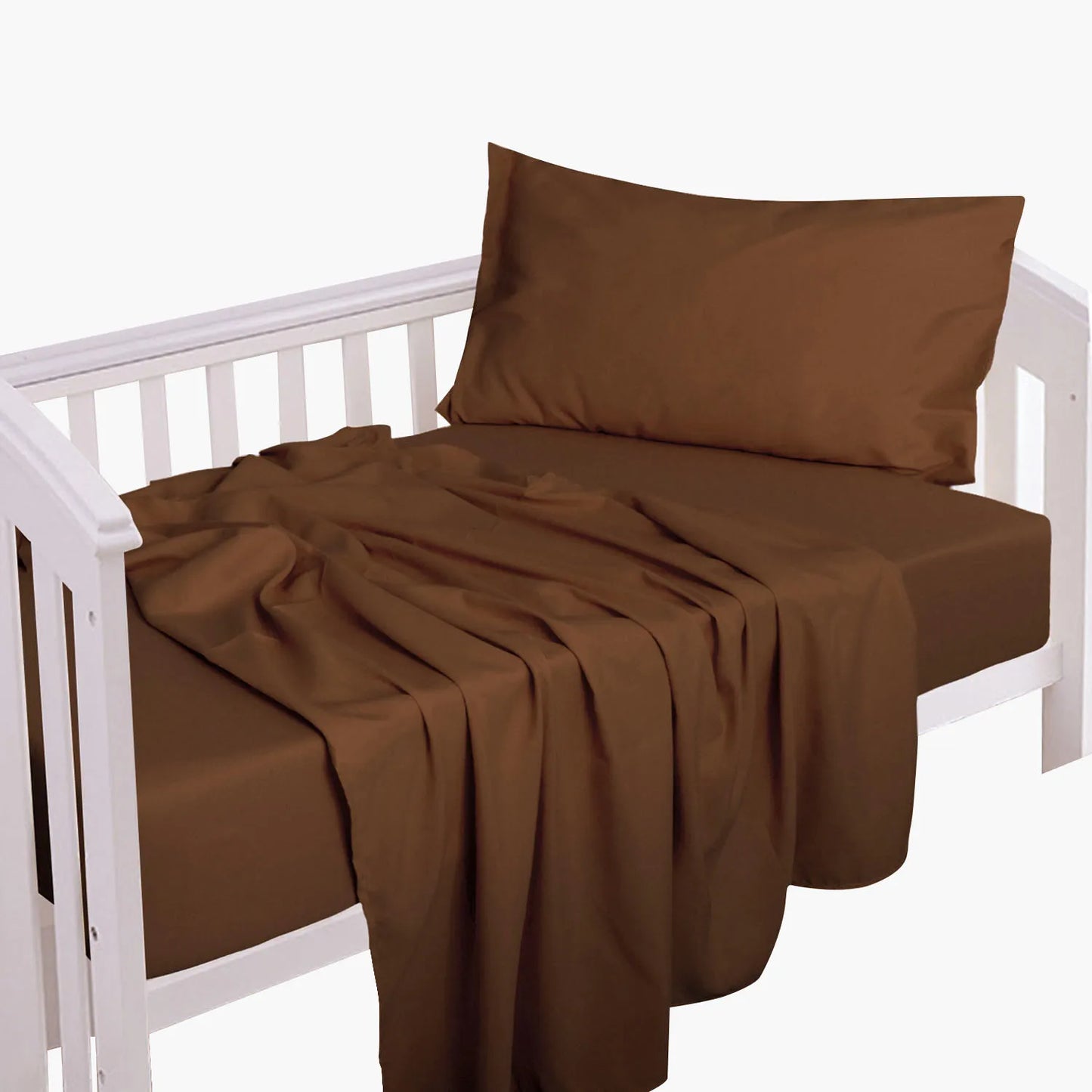 Ntbay 3-Piece Microfiber Toddler Sheet Set, Toddler Bedding Set, Include Sheet Flat Sheet and Pillowcase