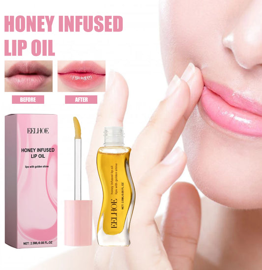 Honey Moisturizing Lip Oil for Soft and Nourished Lips with Hyaluronic Acid and Honey Extract