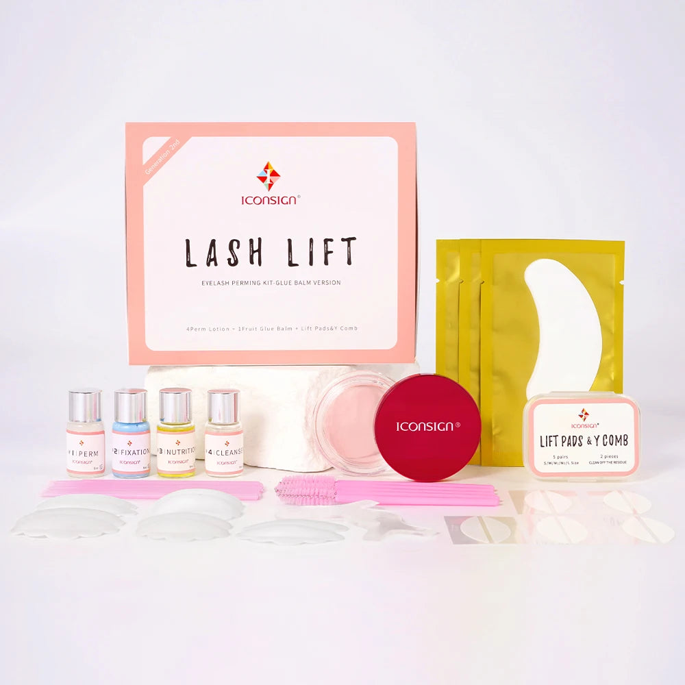 Iconsign Glue Balm Lash Lift Kit Eyelash Perming Enhancer Curling Eye Lash Lifting Makeup Tools for 30 to 45 Days