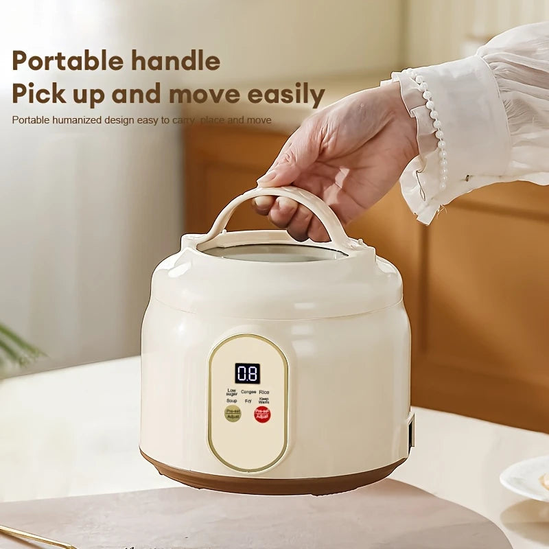1.8L Electric Rice Cooker Portable Multi Cooker Household Rice Pot Non Stick Smart Low Sugar Cooking Machine for Kitchen and Home