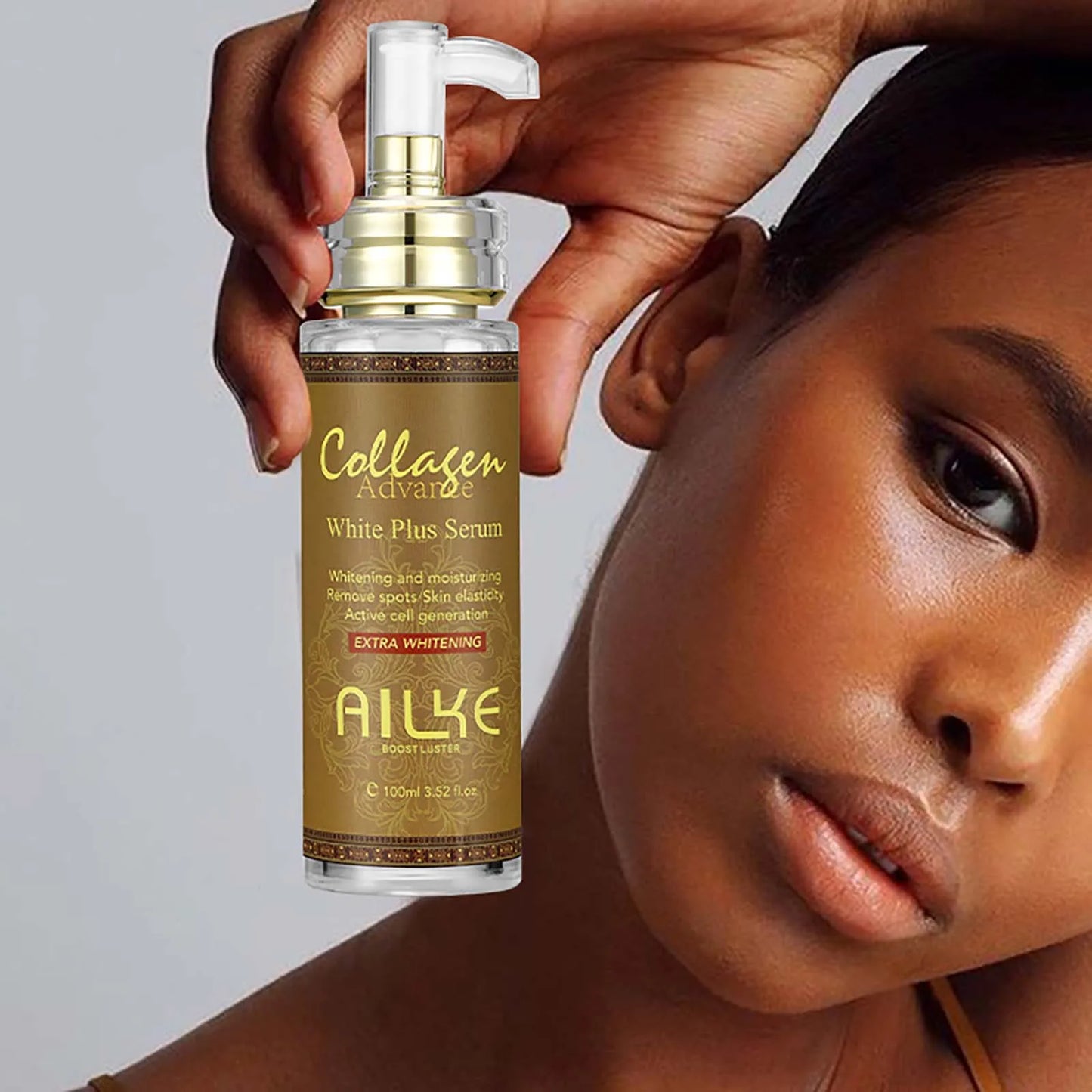 AILKE Skin Whitening Face Serum with Organic Collagen for Spot Reduction and Even Skin Tone Moisturizing Formula