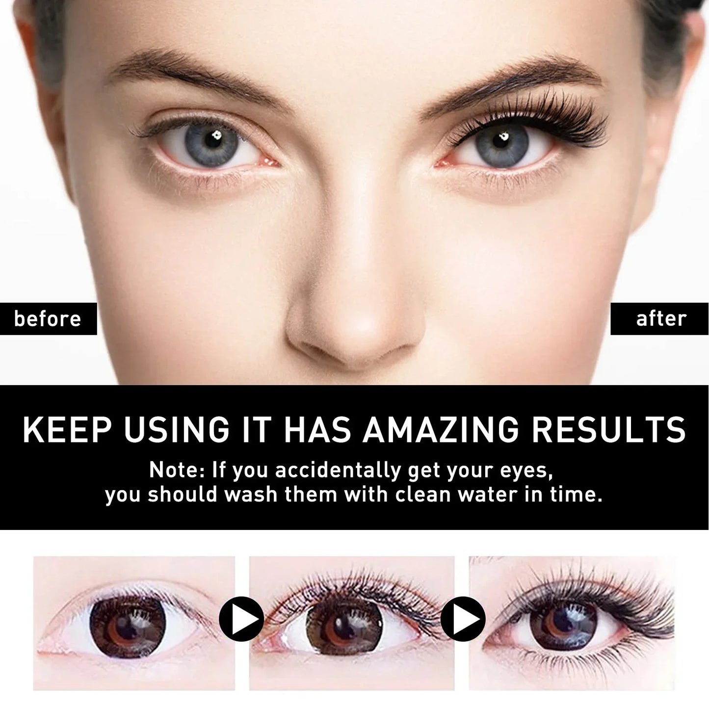 3pcs Set Curling Mascara Eyebrow Growth Thick Slender Eyelash Extension Waterproof Silk Fiber Mascara