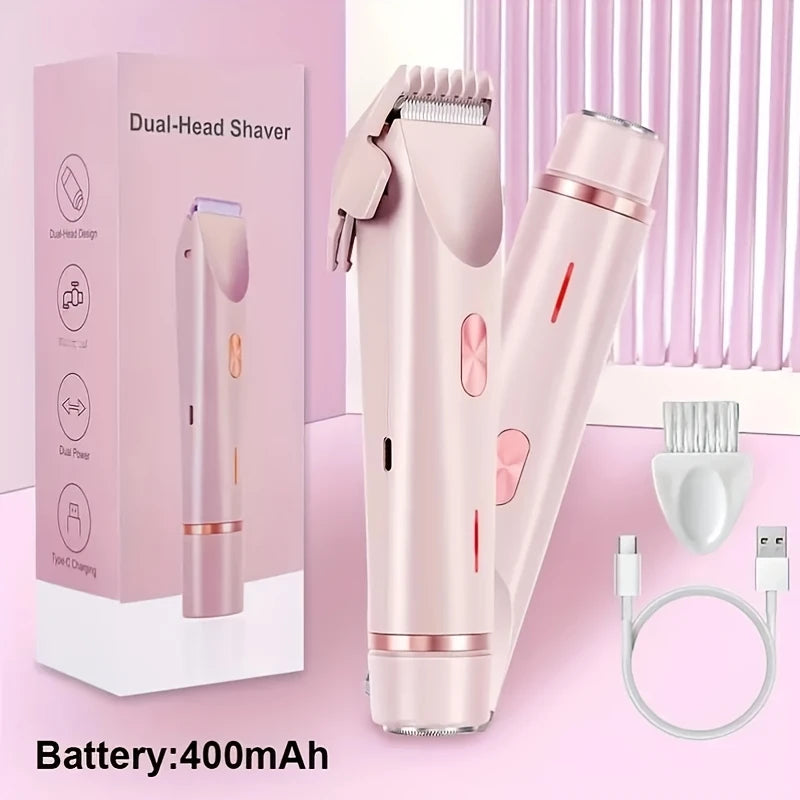 Hair Remover Women's Double Head Shaver Electric Trimmer Private Hair Remover Christmas Gift Valentine's Day
