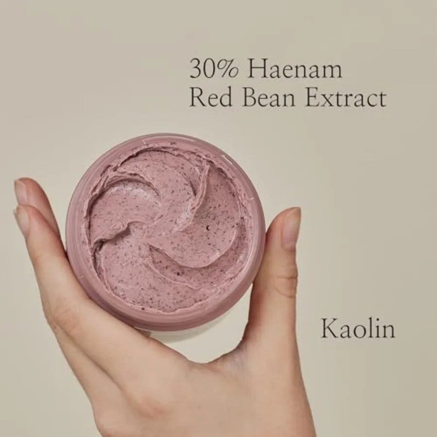 Red Bean Pore Refreshing Mask Mud Cream Hydrating Wash Off Pack Pore Cleansing Exfoliator Korean Skin Care for Men and Women 14