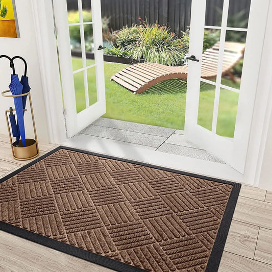Front Door Mat Indoor Outdoor Rubber Backing Doormat
