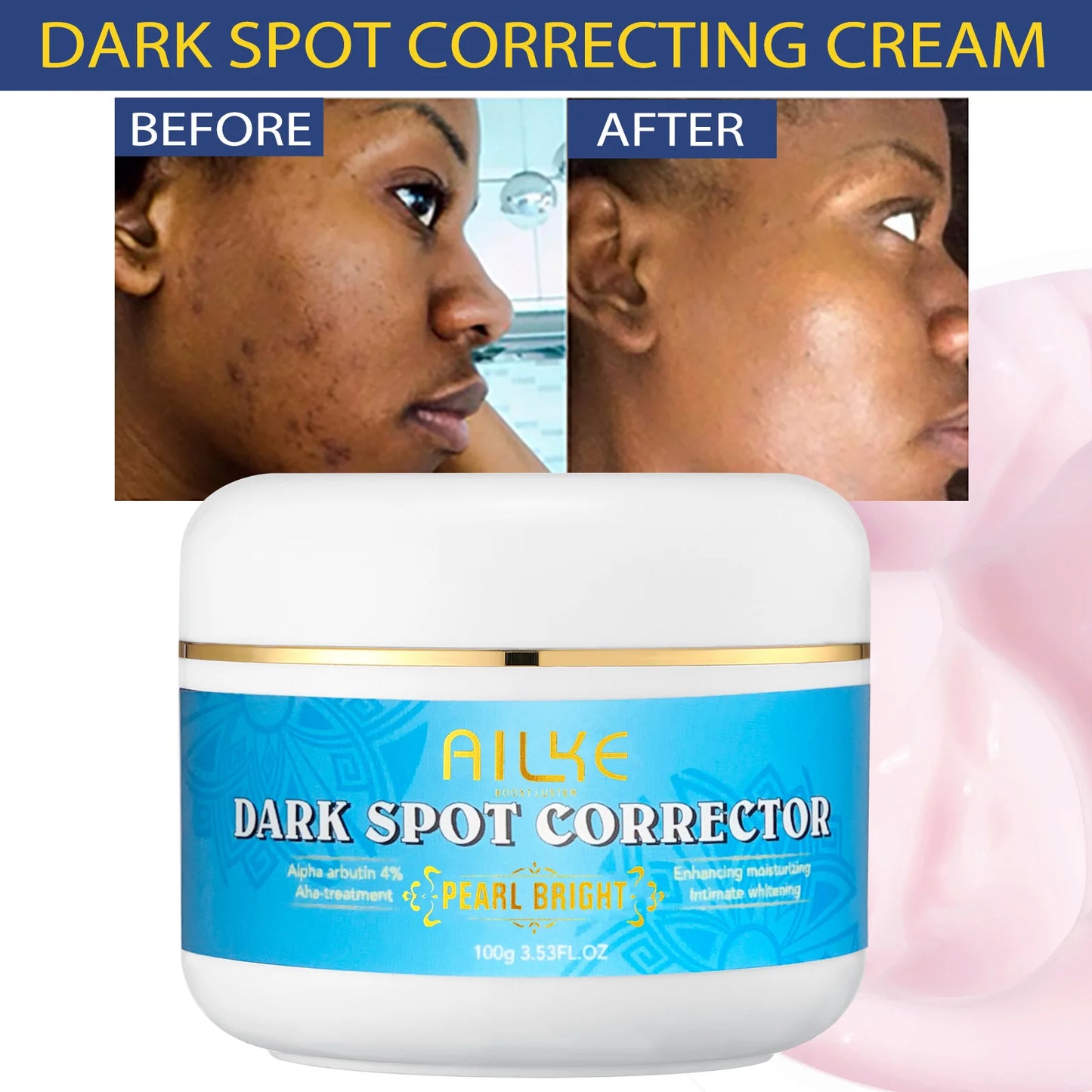 AILKE Multi Vitamin Whitening Body Lotion with Vitamins A E B3 B5 for Increased Skin Radiance Even Skin Tone and Moisturizing Hydration