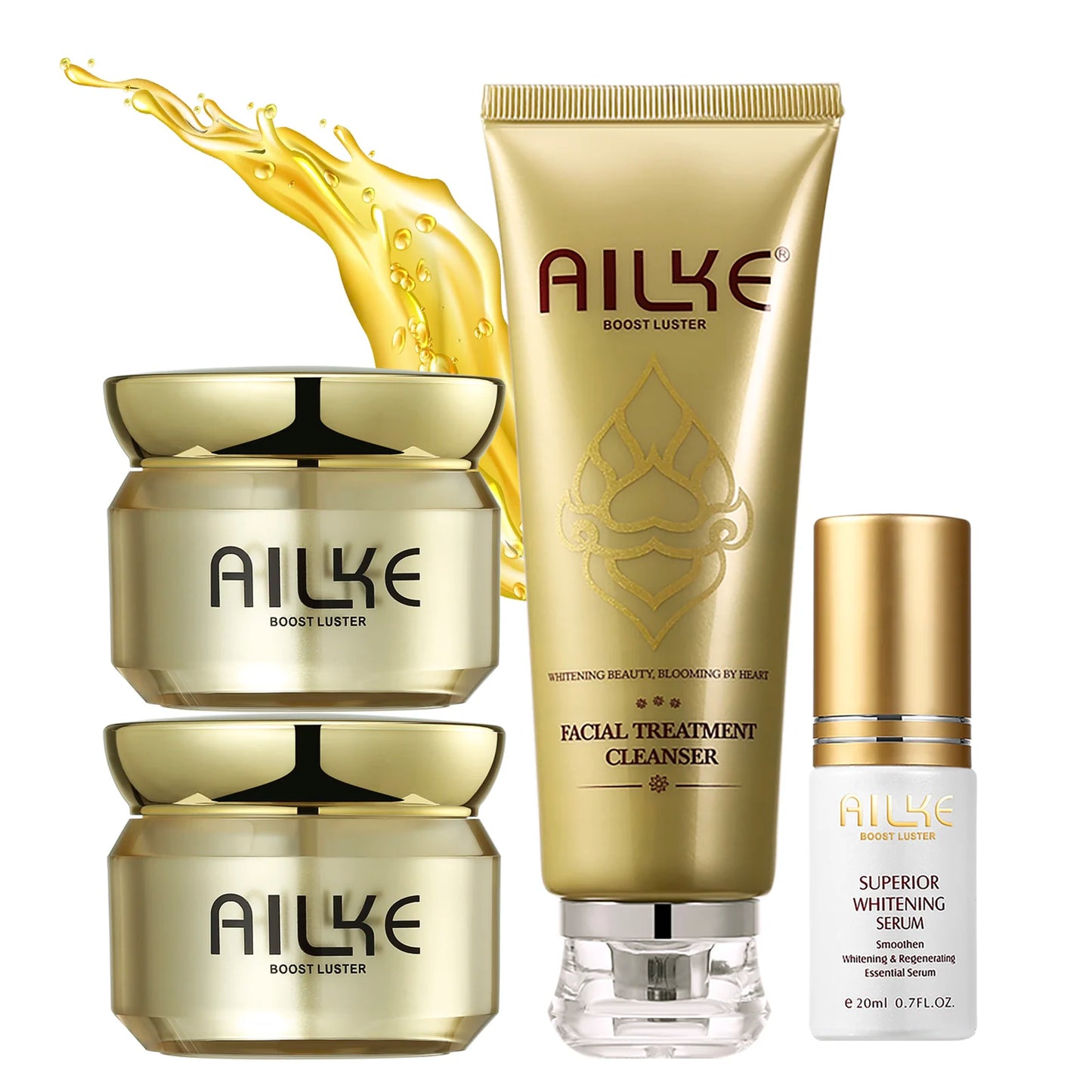 Ailke Whitening Day and Night Face Cream Deeply Cleans Skin Evens Skin Tone Removes Dark Spots Sun Spots and Wrinkles