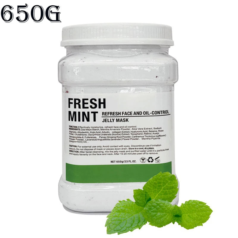 Spa Hydro Jelly Mask Powder with Hyaluronic Acid Rubber Petal Rose Peel Off Modeling Moisturizing Facial Mask for Dry Skin Care 650g