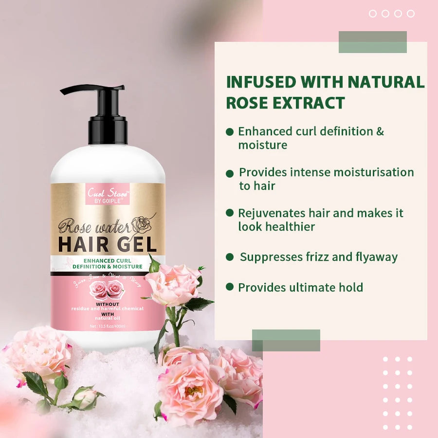 GOIPLE Natural Curl Defining Hair Gel for Wavy Curly Anti Frizz Nourishing Moisturizer Curls Enhancing Styling Cream Conditioner