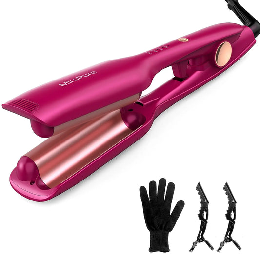 Wave Iron Beach Curling Hair Stick 2.54Cm PTC Heater Automatic Shut Off Easy Shape Adjustment Long Lasting Heating 300