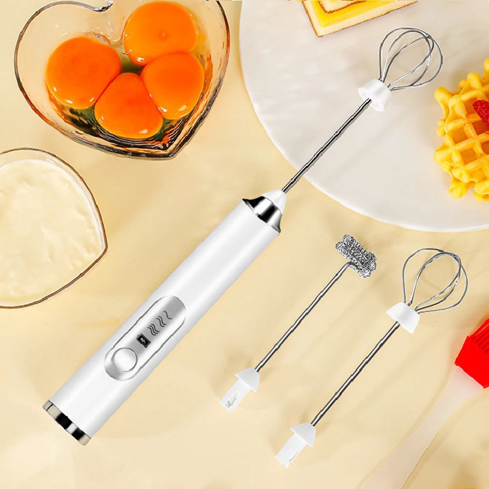 Egg Beater Handheld Kitchen Mini Electric Whisk USB Charging Wireless Coffee Milk Mixer