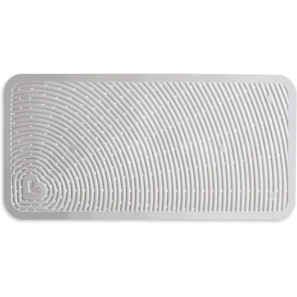 Non Slip Baby Bath Mat Cushioned Shower Mat with Suction Cups Drain Holes Toddler Essential Soft Spot Tub Safety