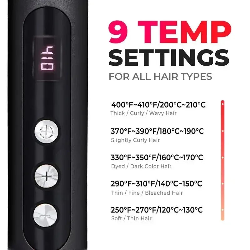 TYMO Ring Plus Hair Straightener Comb with Brush and Comfort Features Negative Ionic Hair Waver Salon Grade
