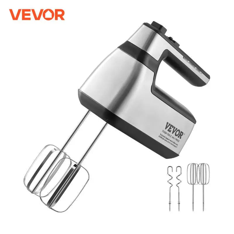 VEVOR Cordless Electric Hand Mixer 5 Gear Speed Handheld Mixer for Baking Whipping Mixing Eggs Cookies Cakes Cream