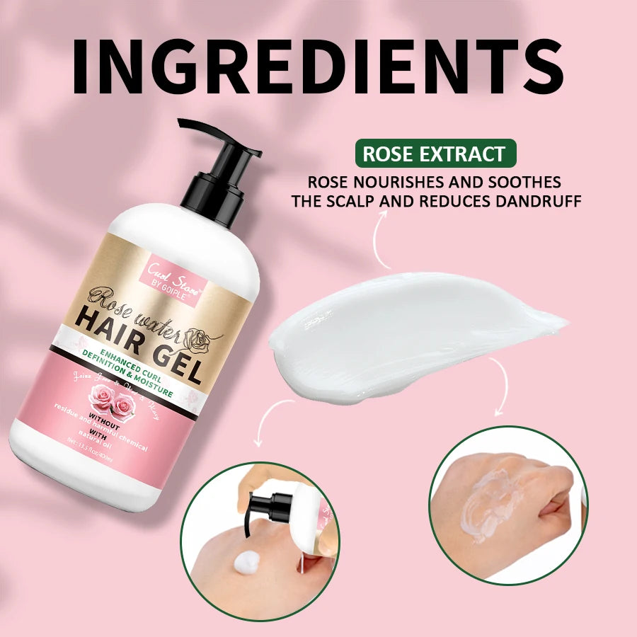 GOIPLE Natural Curl Defining Hair Gel for Wavy Curly Anti Frizz Nourishing Moisturizer Curls Enhancing Styling Cream Conditioner