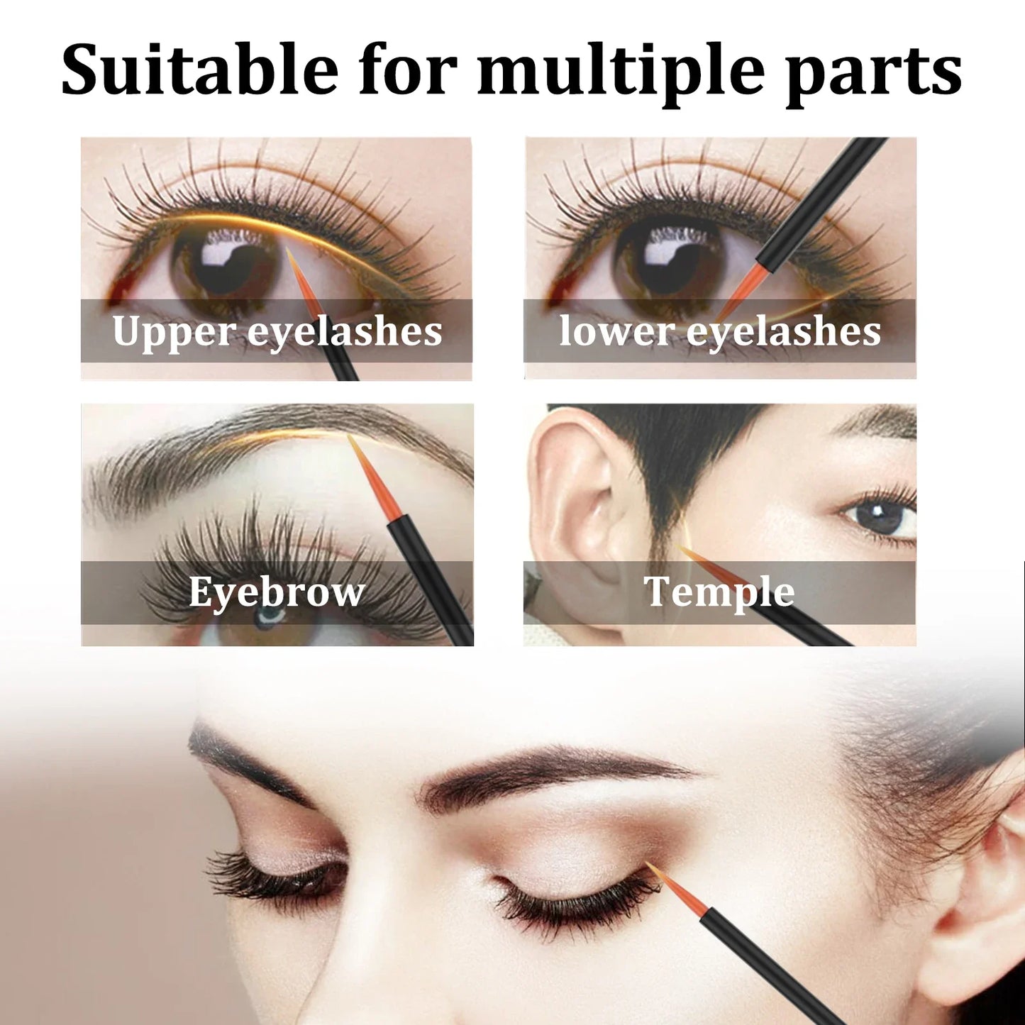 3 Pieces Eyelash Serum Supplement Nutrition Long Thick Natural Curly Restore Damaged Lashes Lash Growth Serum