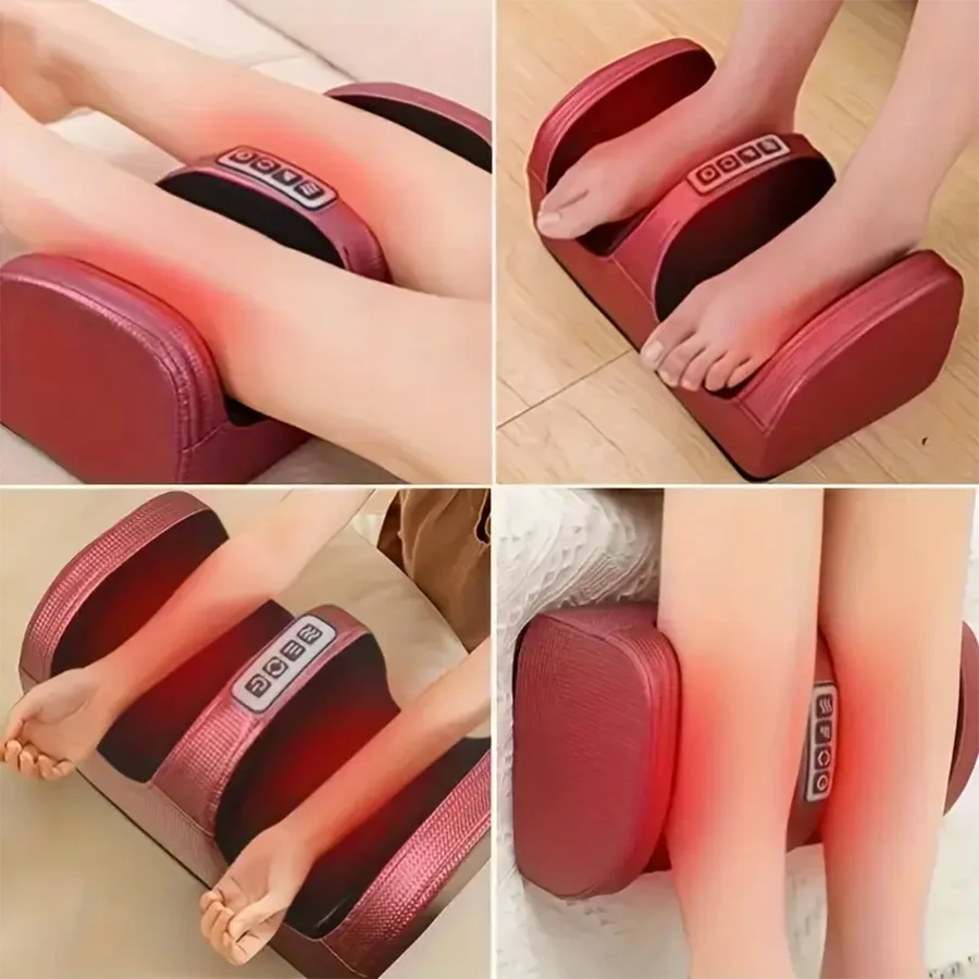 Foot Massage Machine Electric Heating Foot Kneading Leg Massager Home Relaxation Gift for Christmas and Valentine's Day