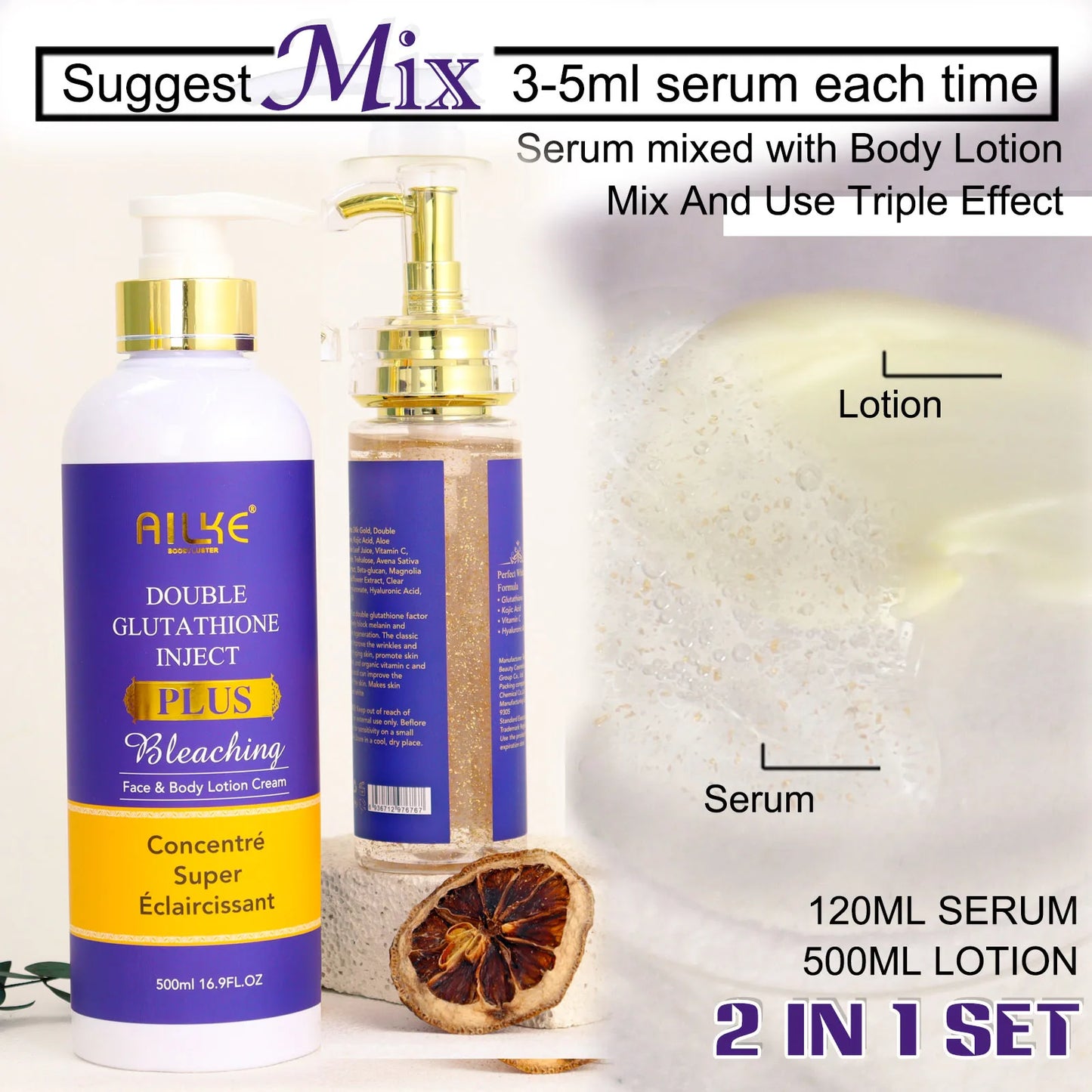 Ailke Anti Black Spots Intensive Serum Brightening Serum for Even and Radiant Complexion Face Care Against Dark Spots 120 ml