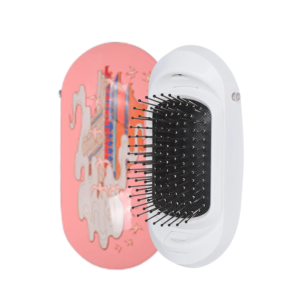 New Version Ionic Hairbrush Portable Negative Ions Unique Massage Anti Static Hair Brush