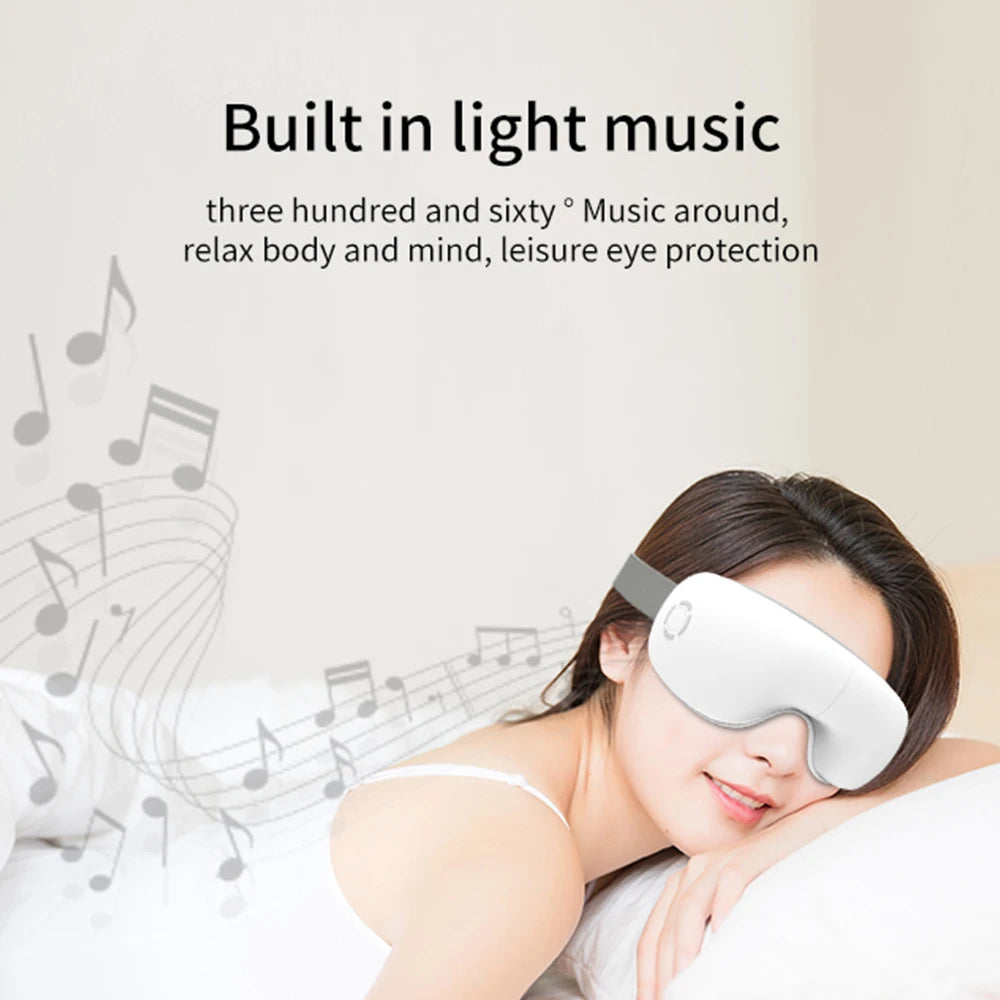 Eye Care Device for Eye Strain Relief and Dry Eye Improvement with Heat Eye Massager for Migraines Bluetooth Airbag Relaxation