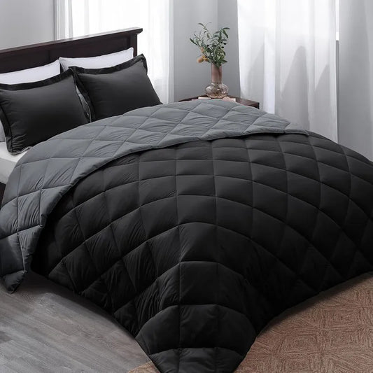 Full Size Bed Comforter Set Soft Breathable All Seasons Bedding with 2/3 pcs,1 Comforter And 1/2 Pillow Shams Machine Washable